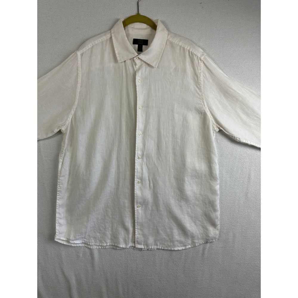 Club Room Button Up Men's Extra Large Long Sleeve 100% Linen